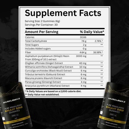 Caramelle gommose Pure Shilajit MuscleMax™