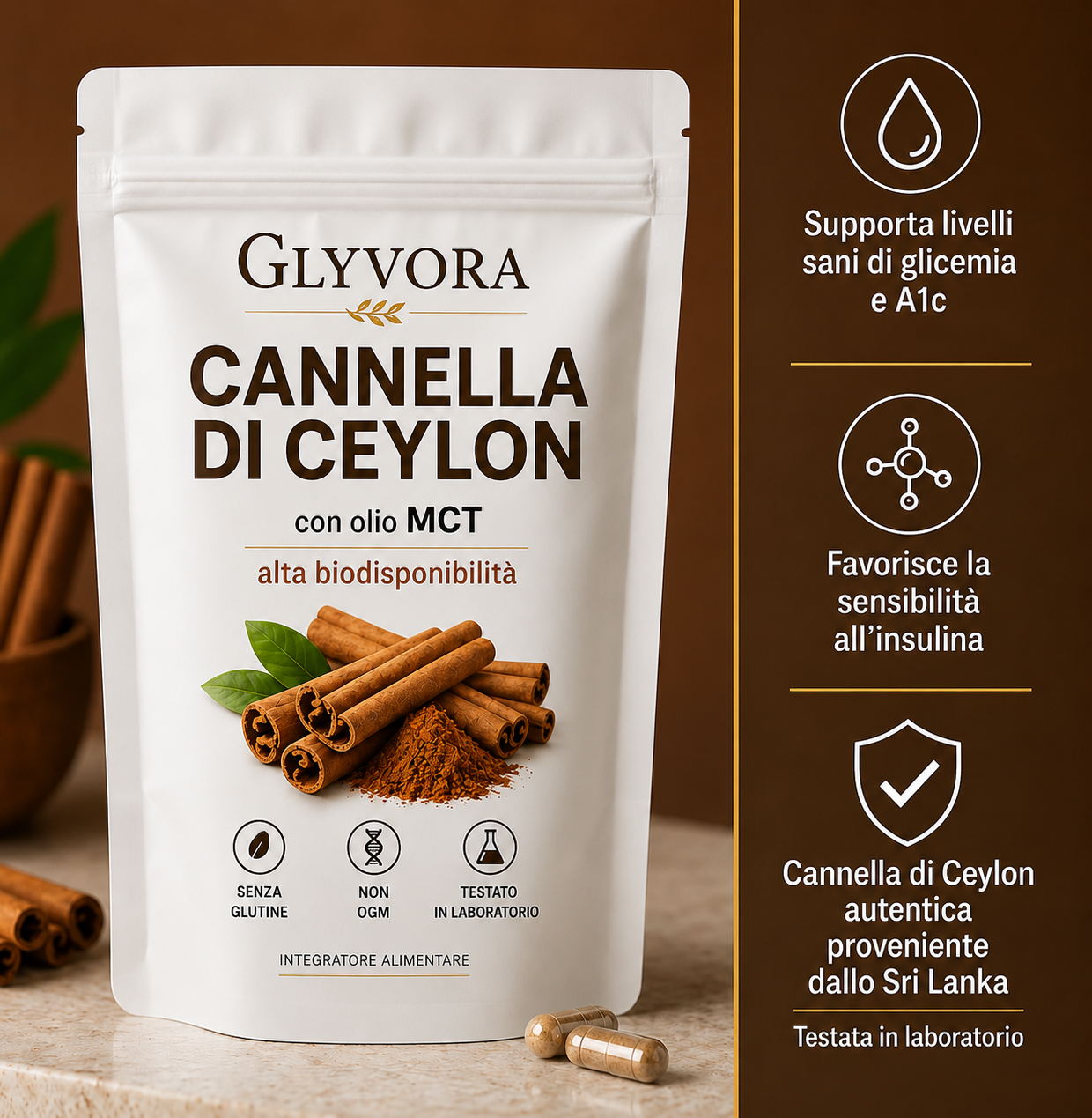 Cannella di Ceylon — Supporto Glicemico Clinico. Prima Che il Medico Ti Prescriva Qualcosa